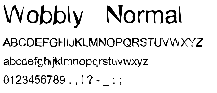 Wobbly - normal font